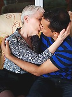 Horny mature slut fucking and sucking her toy boy