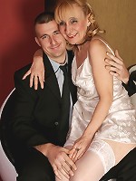 mature woman riding a hard pole