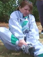 He pounds her granny pussy after bringing her home and the old babe loves his enthusiasm